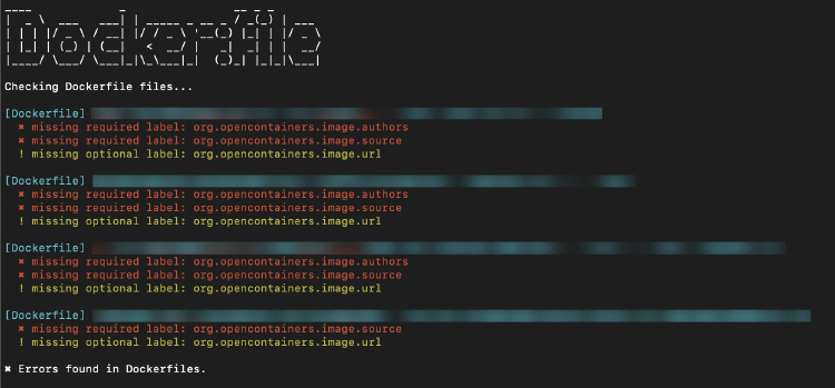 Check Dockerfile