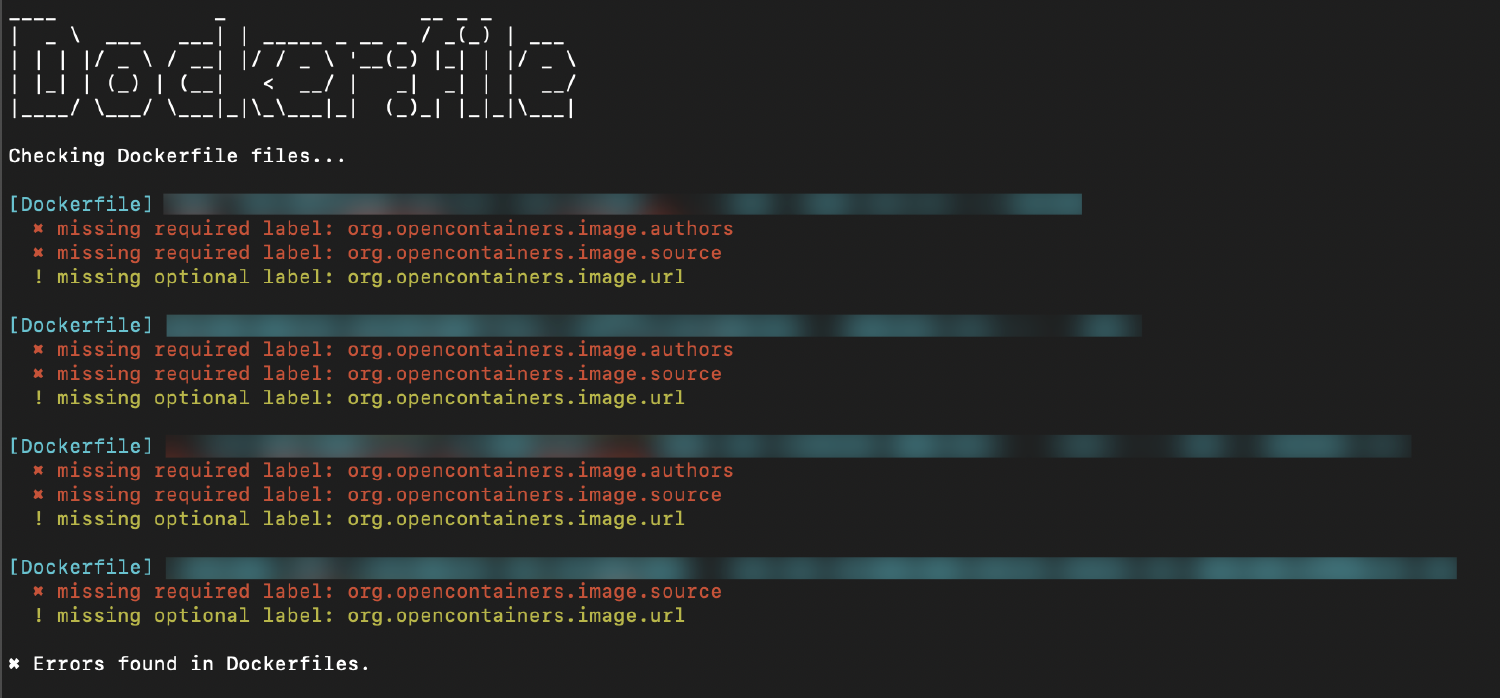 Check Dockerfile